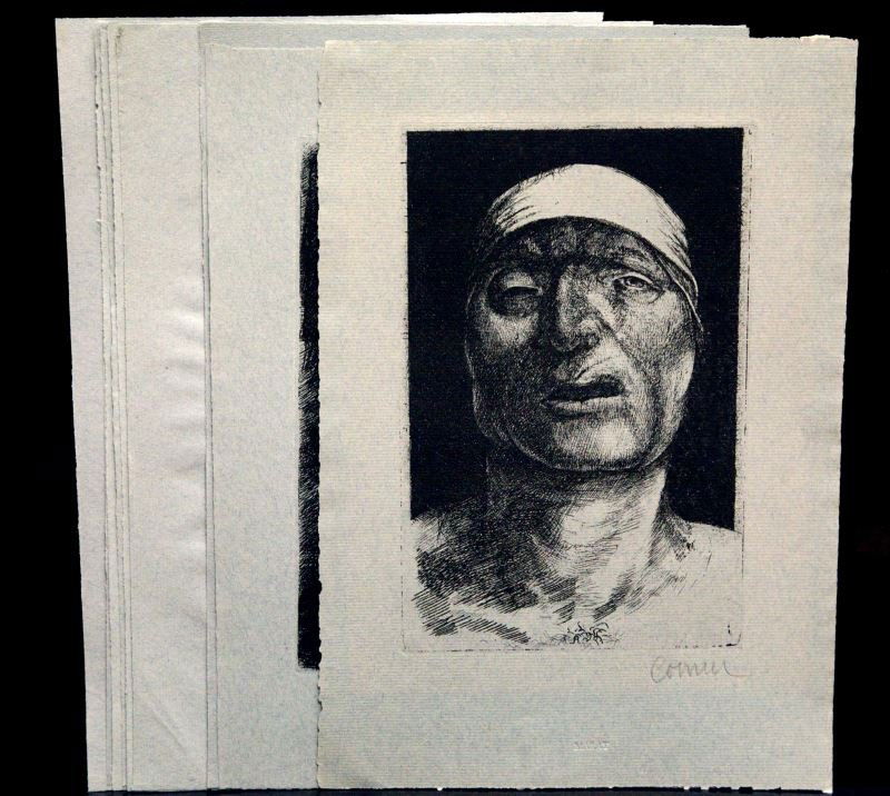 12 THOMAS CORNELL LITHOGRAPHIC PRINTS: Twelve Thomas Cornell lithographic prints; St. Just, Clootz, Danton, Marat, Droutz, Buonarroti, Mirabeau, Robespierre, Bailly, Clootz, Mareclial, and Carnot. All twelve are signed in pencil on the bot