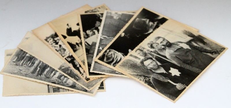 GROUP OF 9 HOLOCAUST PHOTOGRAPHS UKRAINE ARCHIVES: Backs of photographs are marked "redeemed". Unauthenticated. Some yellowing and bending present; overall in very good condition. This lot has a reserve.