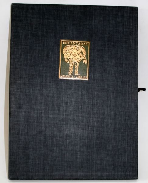 LEONARD BASKIN RICO LEBRUN ENCANTADAS FOLIO #19: Gehenna Press, 1963. First Edition Large folio, printed on 6 single-folded sheets, unsewn. Prints from Melvilles "Enchanted Isles". The woodcuts are printed on single sheets, gathered within a single