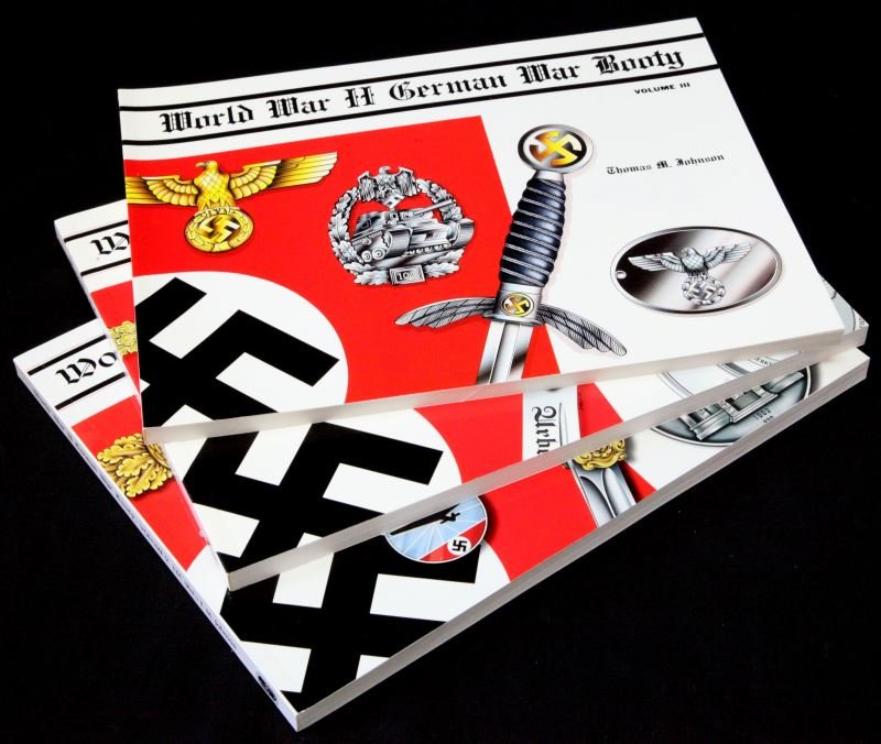 WWII GERMAN WAR BOOTY JOHNSON VOLUMES III, IV, V: Thomas Johnson's "World War II German War Booty" Volumes III, IV, and V. All in near mint condition. This lot has a reserve.