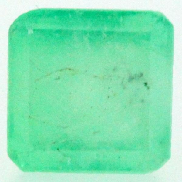 14.81 CT CERTIFIED GREEN COLOMBIAN EMERALD STONE: Natural unheated, deep square cut emerald. Heavy inclusions. Certificate of evaluation from Canadian Gemological & Jewellery Laboratories. Measures 13.06 by 12.92 by 11.95 mm. Overall in good conditio