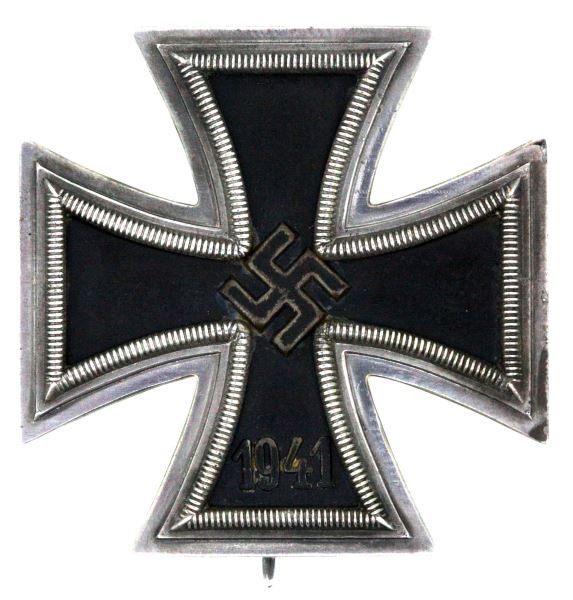 WWII SOVIET MADE PROPAGANDA GERMAN IRON CROSS: One of the most discussed medals of the War, with a 1941 date as opposed to 1939, 1941 being the start of the German invasion of Russia, with the reverse translating "For Rape and Murder", well crafte