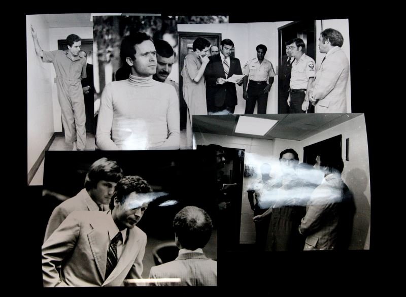 ORIGINAL TED BUNDY PRESS PHOTO LOT WITH NEGATIVES: Pulitzer prize winning Tallahassee Democrat staff Photographer George Kochaniec, more than just about anyone locally or nationally followed the trial of notorious serial killer Ted Bundy, from arrest