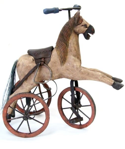 wooden horse tricycle