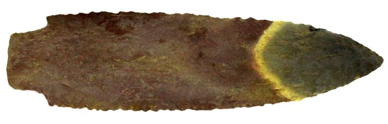 ADENA WOODLAND HORSE CREEK CHERT ARROWHEAD: Superbly crafted point measuring Five inches, classic Horse Creek Chert, northern Alabama south Tennessee example. 0