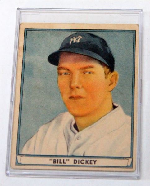 1941 PLAY BALL #70 BILL DICKEY BASEBALL CARD: Encapsulated but not graded. Nice card. 0