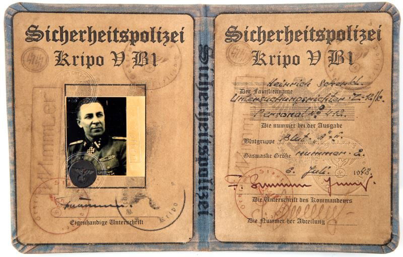 WWII GERMAN SICHERHEITSPOLIZEI KRIPO ID PAPERS