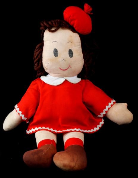 VINTAGE HORSMAN LITTLE LULU CLOTH DOLL: Vintage Little Lulu cloth doll by Horsman Dolls Inc. Little Lulu was a comic strip character in the 1930's and 40's, but she also appeared in television shows and films in the 1970's and 1990's. The d