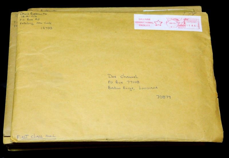 14 DAVID BERKOWITZ SON OF SAM LETTERS 1991: Group of 14 letters and newspaper clippings from David Berkowitz (Son of Sam, .44 caliber killer) to pen pal Dee Channel during 1991. Letters are typed and numbered and referenced to Dee's letters. To