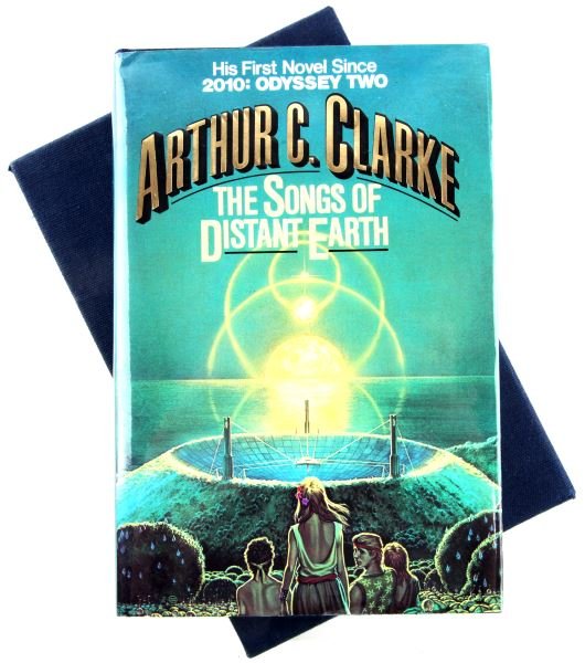 SIGNED ARTHUR C. CLARKE THE SONGS OF DISTANT EARTH: First edition of 500 specially bound this is signed number 421, excellent condition. 0