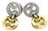 LADIES 18KT WHT/YEL GOLD ROBERTO COIN DIA EARRINGS