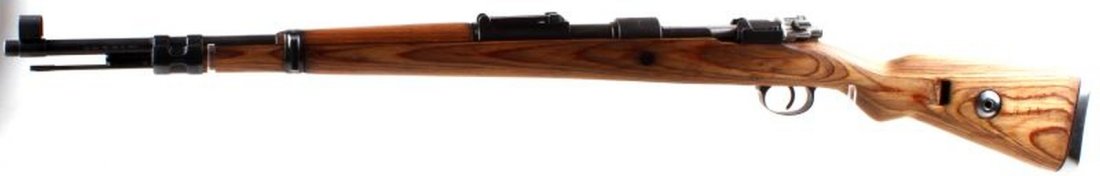 1941 GERMAN NAZI MARKED K98 RIFLE FROM MITCHELL'S: All correct and matching numbers (6746) collector 8mm Mauser from Steyr-Benz. Import stamp on muzzle end of barrel. In very good to excellent condition. This lot has a reserve