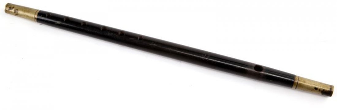 CIVIL WAR CROSBY EBONY BLACK WOOD FIFE: Well marked Crosby above George Cloos Crosby logo, brass fittings, very good usable condition.