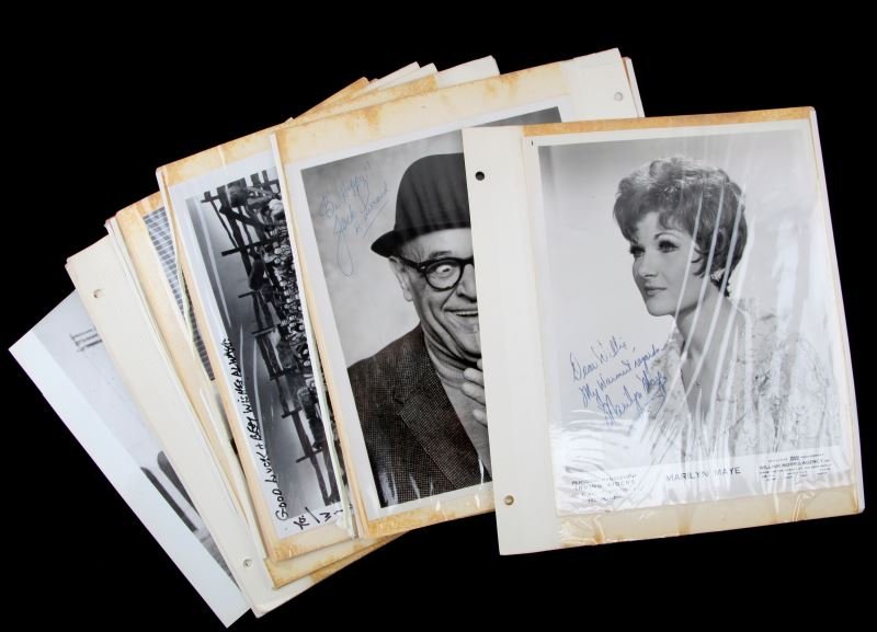 OVER 18 SIGNED PHOTOS OF FAMOUS PEOPLE: Grouping consisting of : Herb Alpert, Marilyn Maye, Vikki Carr, Bobby Sherman, Jim Nabors, Bobby Layne, Ronnie Milsap, Sheldon Greene, Bobbi Martin and more. Pictures don't have a COA but are guarante