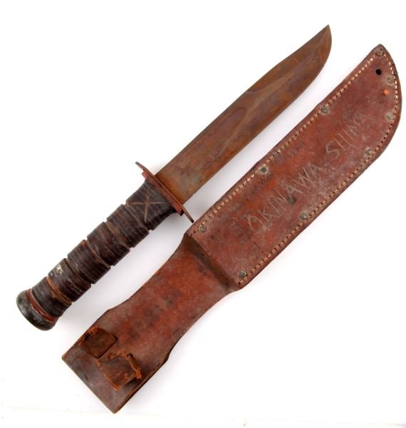 WWII USMC PAL BLADE CO. KNIFE WITH SHEATH