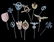 LOT OF 12 WWII THIRD REICH GERMAN STICKPINS