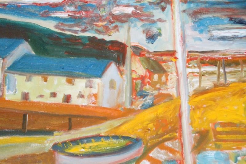 JOHN BELLANY LARGE COASTAL VILLAGE SCENE (1 of 5)