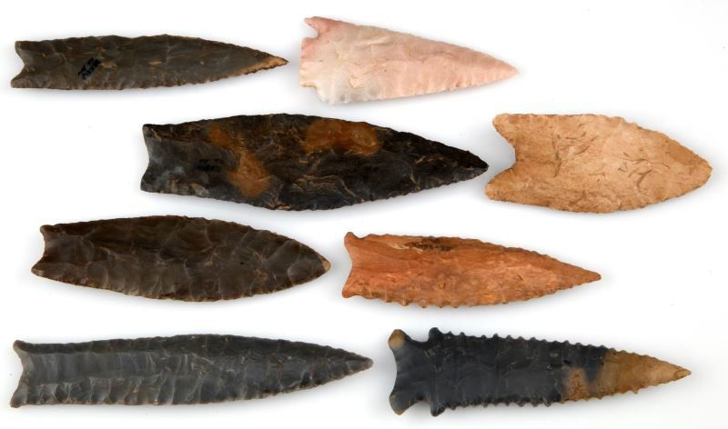 LOT OF 8 ARROWHEAD POINTS FROM ALABAMA TENNESSEE (1 of 2)