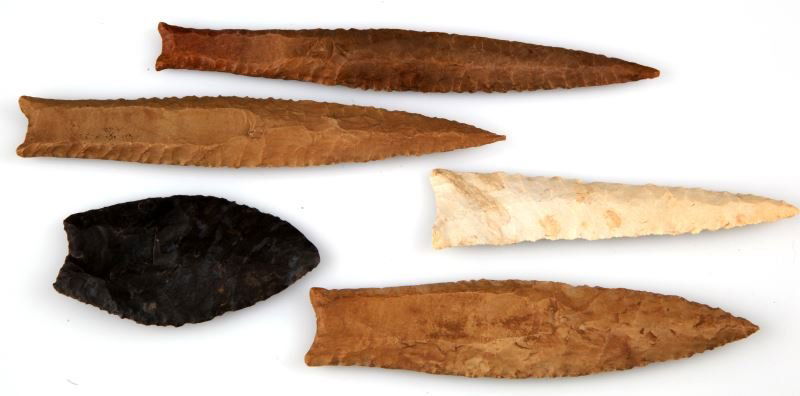 5 ARROWHEAD POINTS CUMBERLAND REGION & MORE (1 of 2)