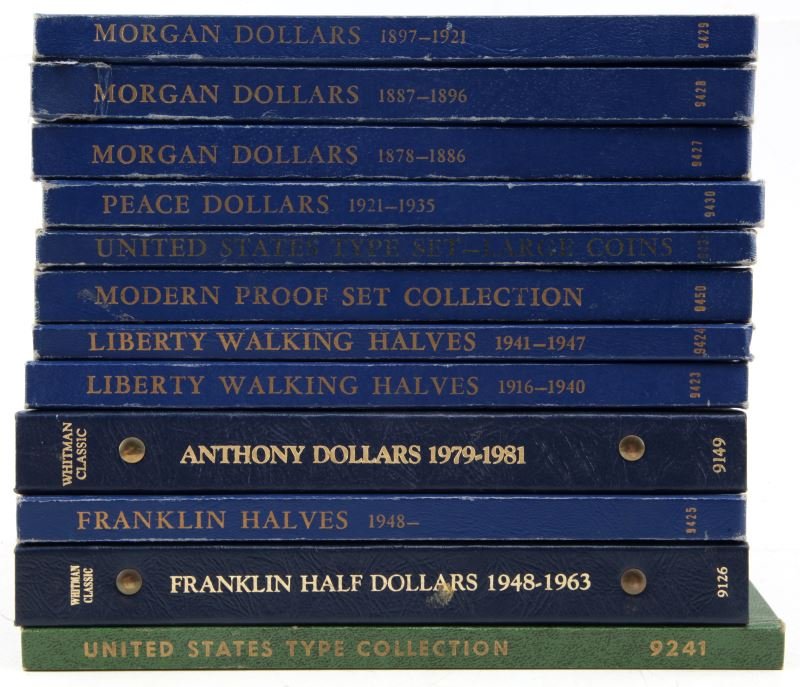 12 WHITMAN COIN ALBUMS MORGAN PEACE LIBERTY & MORE (1 of 1)