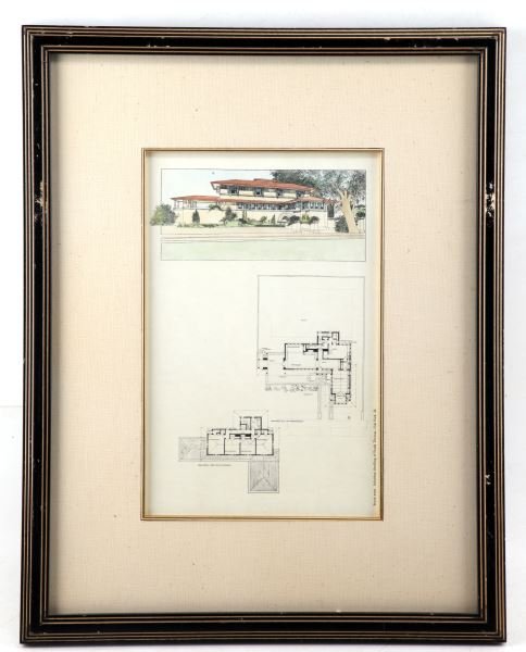 FRANK LLOYD WRIGHT PRINT F.W. THOMAS HOUSE (1 of 4)