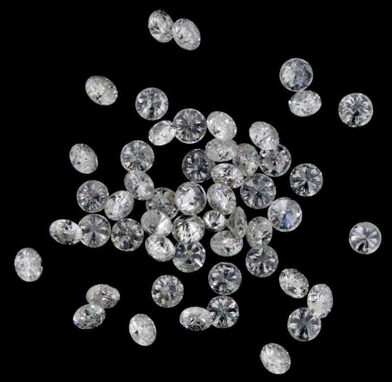 DEALERS LOT 52 LOOSE ROUND DIAMONDS 5.00 CT TW (1 of 2)