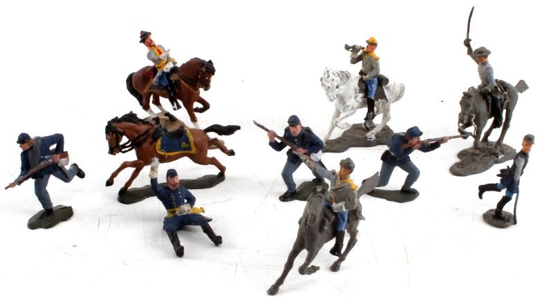 LOT OF 9 BUSSLER AMERICAN CIVIL WAR FIGURINES (1 of 3)