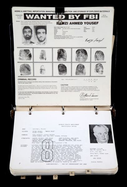 DETROIT POLICE 1960S FBI FILE WITH PHOTOGRAPHS: Vintage 1960's former Detroit investigator's FBI's most wanted file with three photographs. Incredible piece of 1960's police history. File includes poster of FBI's most wanted criminals updated until