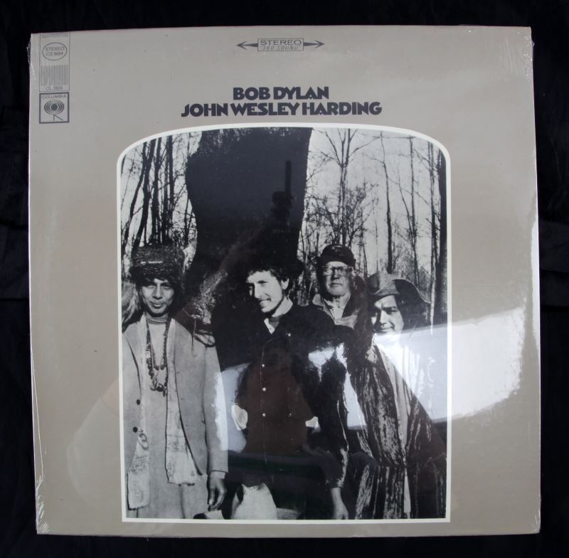 FACTORY SEALED LP BOB DYLAN "JOHN WESLEY HARDIN": BOB DYLAN John Wesley Harding (1968 first US issue 12-track stereo LP on the red two eye Columbia Factory sealed, very slight corner mars. In very good condition.