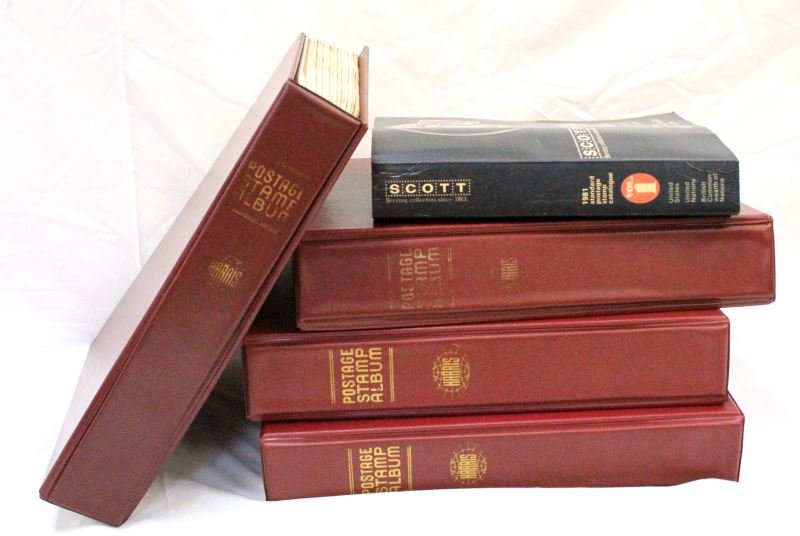 MASSIVE U.S. & WORLD STAMP COLLECTION 16 BINDERS: Truly unsearched 1000's of World stamps, most are cancelled and hinged, stamp supplies including three volumes of old Scott's manuals.