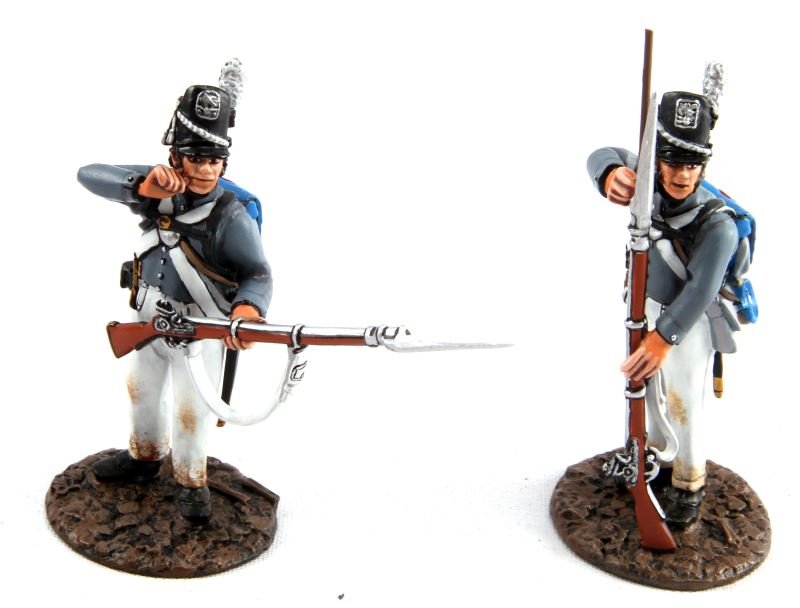 WAR OF 1812 JOHN JENKINS FIGURINES IN BOX USCH-03: Limited edition John Jenkins War of 1812 hand-cast white metal figurines in box with COA. These toy soldiers are designed, researched, and sculpted by John Jenkins. This set depicts two standing figur