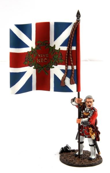 RETIRED LIMITED EDITION JOHN JENKINS QB-03: Limited edition John Jenkins hand-cast white metal figurines in box with COA. These toy soldiers are designed, researched, and sculpted by John Jenkins. This set depicts a British officer with Kings c