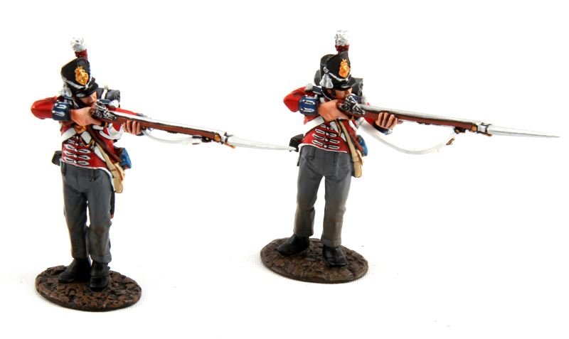 JOHN JENKINS BCH-02 WAR OF 1812 CHIPPAWA FIGURES: Limited edition John Jenkins hand-cast white metal figurines in box with COA. These toy soldiers are designed, researched, and sculpted by John Jenkins. Includes two Royal Scots standing and firing. N