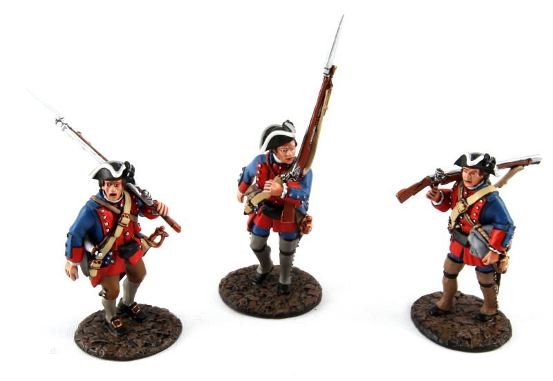 JOHN JENKINS BATTLE OF MONOGAHELA 1755 FIGURES: Limited edition John Jenkins hand-cast white metal figurines in box with COA. These toy soldiers are designed, researched, and sculpted by John Jenkins. Includes three US figures marching. Reference n