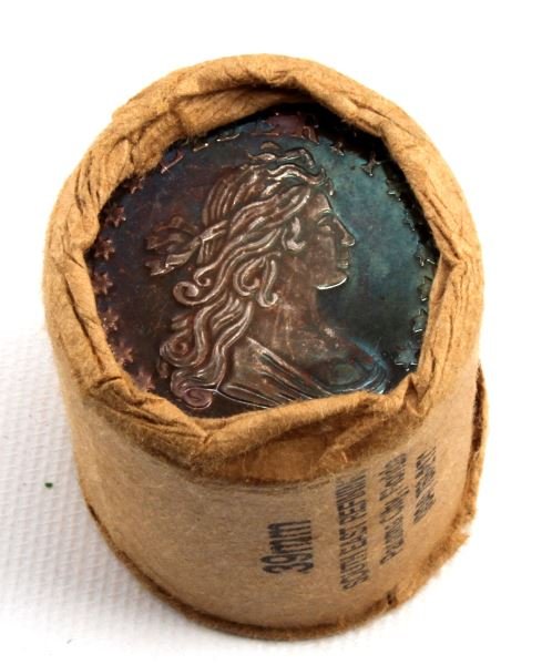 ROLL OF 20 .999 FINE SILVER LIBERTY BUST ROUNDS: Possibly in this roll since the 1980's, 20 BU one ounce silver rounds.
