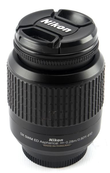 NIKON DX AF-S NIKKOR 18-55MM 1:3.5-5.6G ZOOM LENS: For use with Nikon mount DX format cameras. In very good used condition. Tested and working well. Lens surfaces are clean and free of damage. Measures 2.7 inches in diameter and 2.9 inches long; weigh