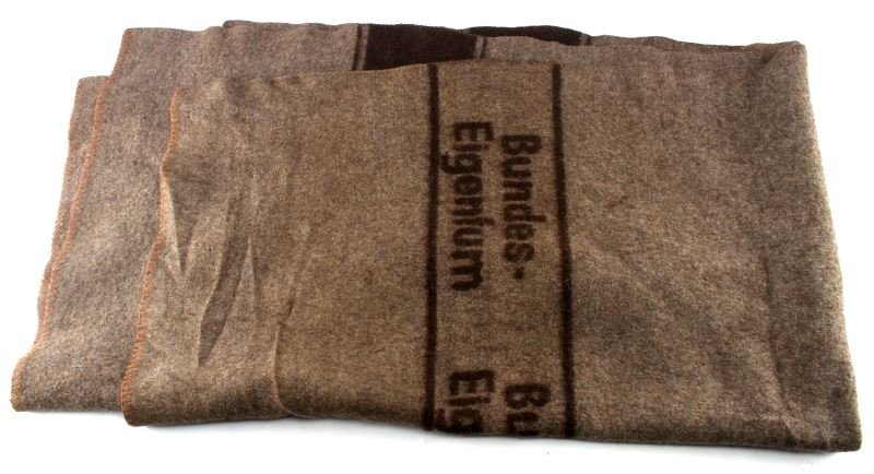 GERMAN GDR POST WAR GOVERNMENT PROPERTY BLANKET: Or more precisely Federal Property wool blanket.