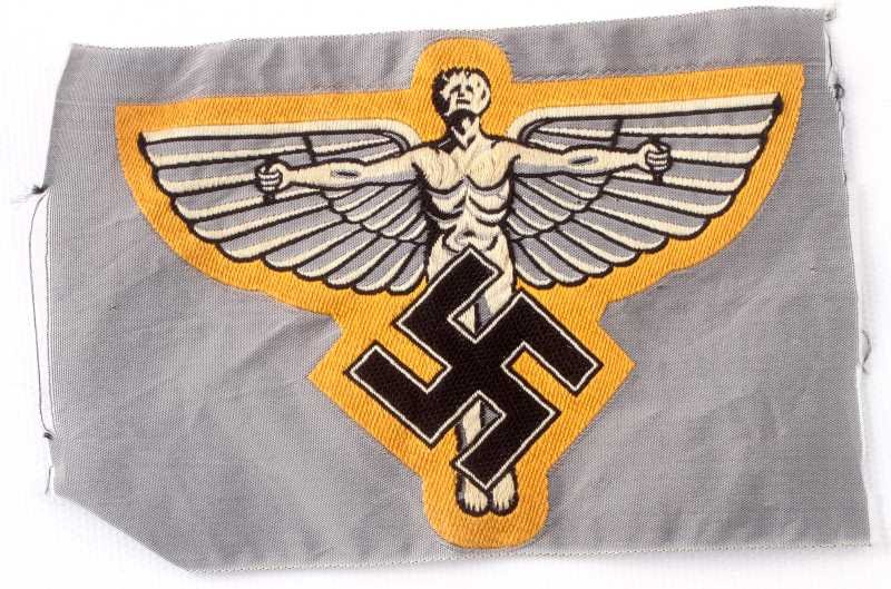 NSFK BREAST INSIGNIA PATCH GERMAN THIRD REICH: National Socialist Flyers Club was paramilitary group formed in 1937 as a successor to the German Air Sports Association. These groups were formed in response to limitations placed on Germany through
