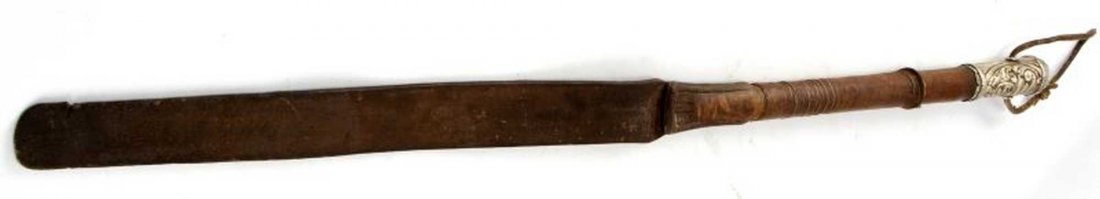 ANTIQUE SILVER MOUNTED VAQUERO RACING WHIP: Believed to be a South American racing whip, but has also been suggested to be an elephant or camel racing whip. Either way it was made for something of substance characterized by the standard of work