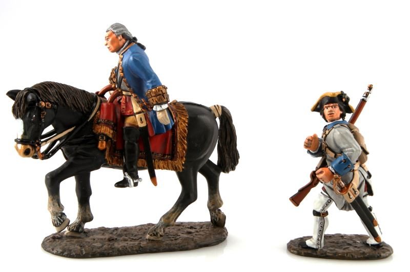 RETIRED JOHN JENKINS 3 PIECE SET QF-01A: Limited edition John Jenkins hand-cast white metal figurines in box with COA. These toy soldiers are designed, researched, and sculpted by John Jenkins. This item depicts the retreat of Montcalm the B