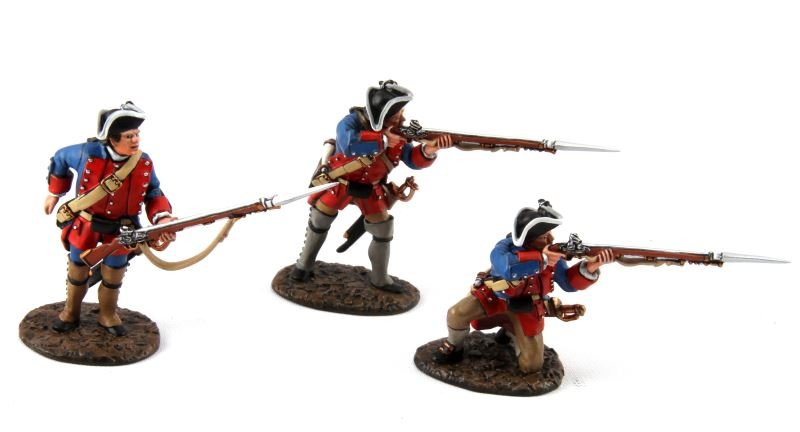 JOHN JENKINS BATTLE OF MONOGAHELA 1755 FIGURES: Limited edition John Jenkins hand-cast white metal figurines in box with COA. These toy soldiers are designed, researched, and sculpted by John Jenkins. Includes three Virginian foot soldiers firing a