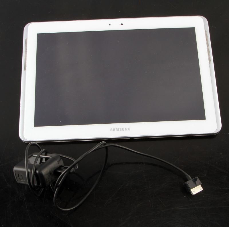 10.1'' SAMSUNG GALAXY TAB 2 WIFI 16GB W/ CHARGER: Titanium silver 10.1'' Samsung Galaxy Tab 2 16GB, wifi capable with Android version 4.2.2, Model No.GT-P5113. Item is in good condition with no cracks, scratches or other detractions with charger incl