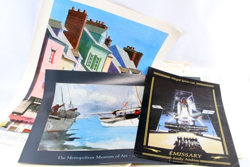 12+ VINTAGE FINE ART POSTERS DETROIT NY TORONTO: Over a dozen Fine Art posters. Some names include: Detroit Institute of Fine Arts, Emissary by Andy Andres, RC Gorman 1980, Women's History month, Robert Schmid Acrylics, Leroy Neiman NY, MMOA, The Al