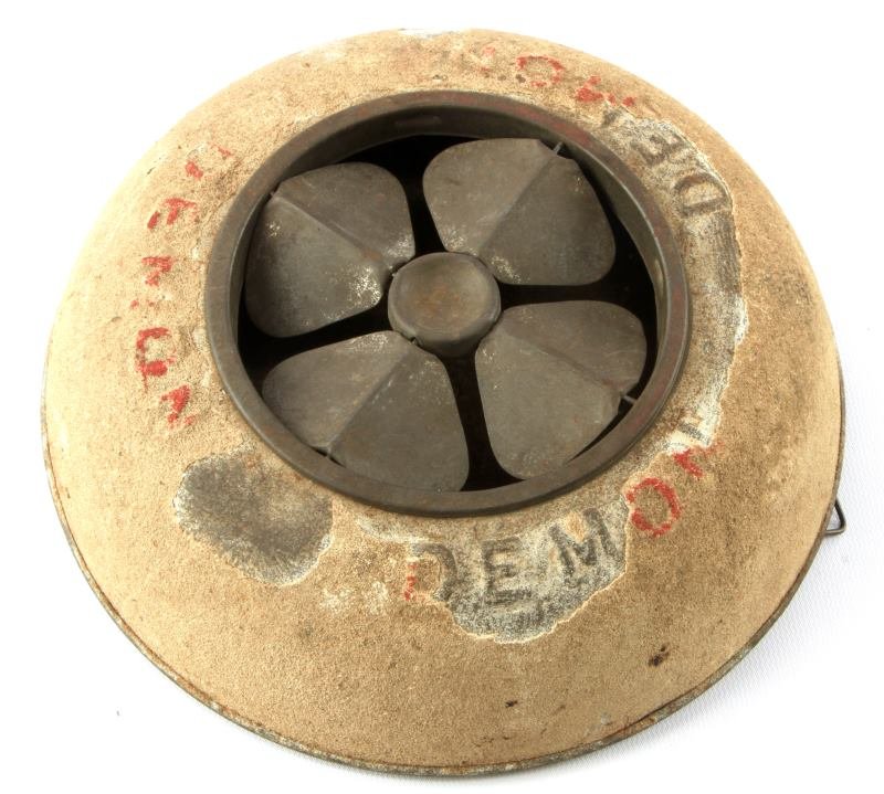 VINTAGE "THE DEMON" METAL BEETLE TRAP: One dome style beetle trap, in good condition for age. The 'Demon' beetle trap is one of many ingenious gadgets that were devised to deal with the problem. The inside of the trap would be baited with 