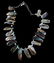LADIES STERLING NECKLACE WITH ABALONE AND PEARLS