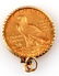 1911 GOLD INDIAN HALF EAGLE COIN IN NECKLACE BEZEL - 3