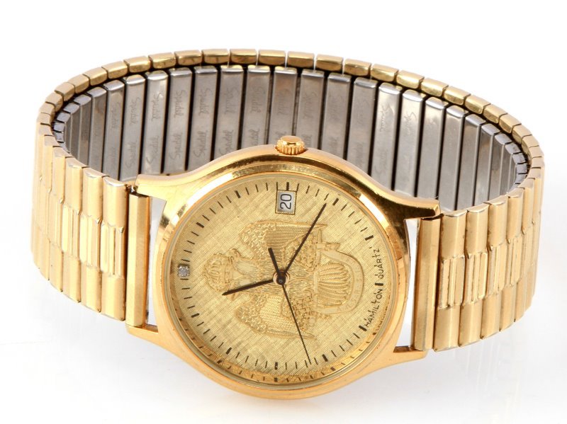 Vintage Hamilton 9812 Masonic Gold Tone Watch