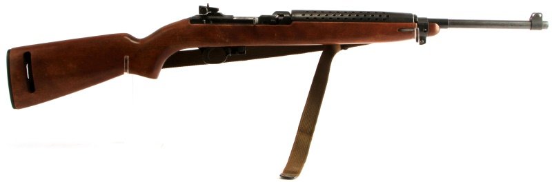 UNIVERSAL M1 CARBINE .30 CAL SEMI AUTOMATIC RIFLE: Universal M1 Carbine semi-automatic rifle. Barrel measures 18 inches and bore is excellent. Crisp markings, front and rear sights, bluing at 85%, wood stocks have only minor handling marks, and C-tip 