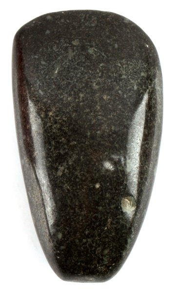 MAYAN BELIZE NEW RIVER POLISHED GREENSTONE CELT: From a decades old Louisiana collection, recovered from the New River, Lamanai region of Belize, measures 3.5 inches. Guaranteed authentic.