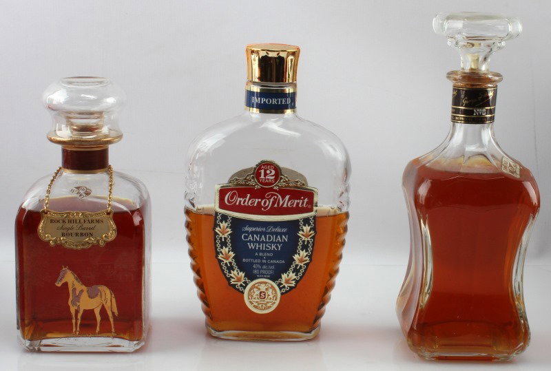 ROCK HILL FARMS DICKEL NO8 ORDER OF MERIT WHISKEY: Purchased in the 1970's, none have been opened and all have mellowed the Merit significantly
